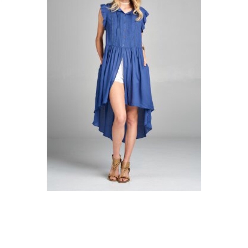 Hi Low Pleated Long Summer Top